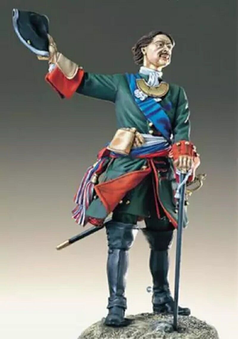 90mm Resin Figure Model Kit Russian King Peter I (with base) Unpainted Unassambl