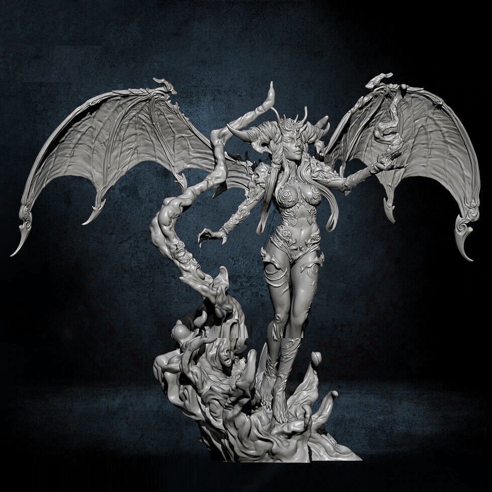 60mm Resin Figure Model Kit Sexy Girl Queen of Hell Unpainted Unassambled