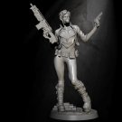 1/24 75mm Resin Figure Model Kit Sexy Girl Female Shooter Bandit Unpainted