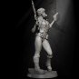 1/24 75mm Resin Figure Model Kit Sexy Girl Female Shooter Bandit Unpainted