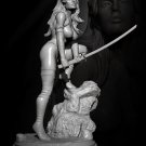 1/24 75mm Resin Figure Model Kit Sexy Girl Female Warrior Samurai Unpainted