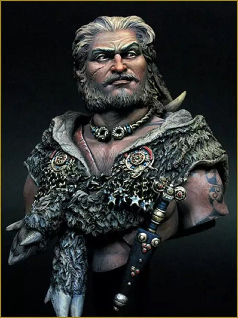 1/10 BUST Resin Figure Model Kit Celtic Barbarian Warrior Unpainted Unassambled