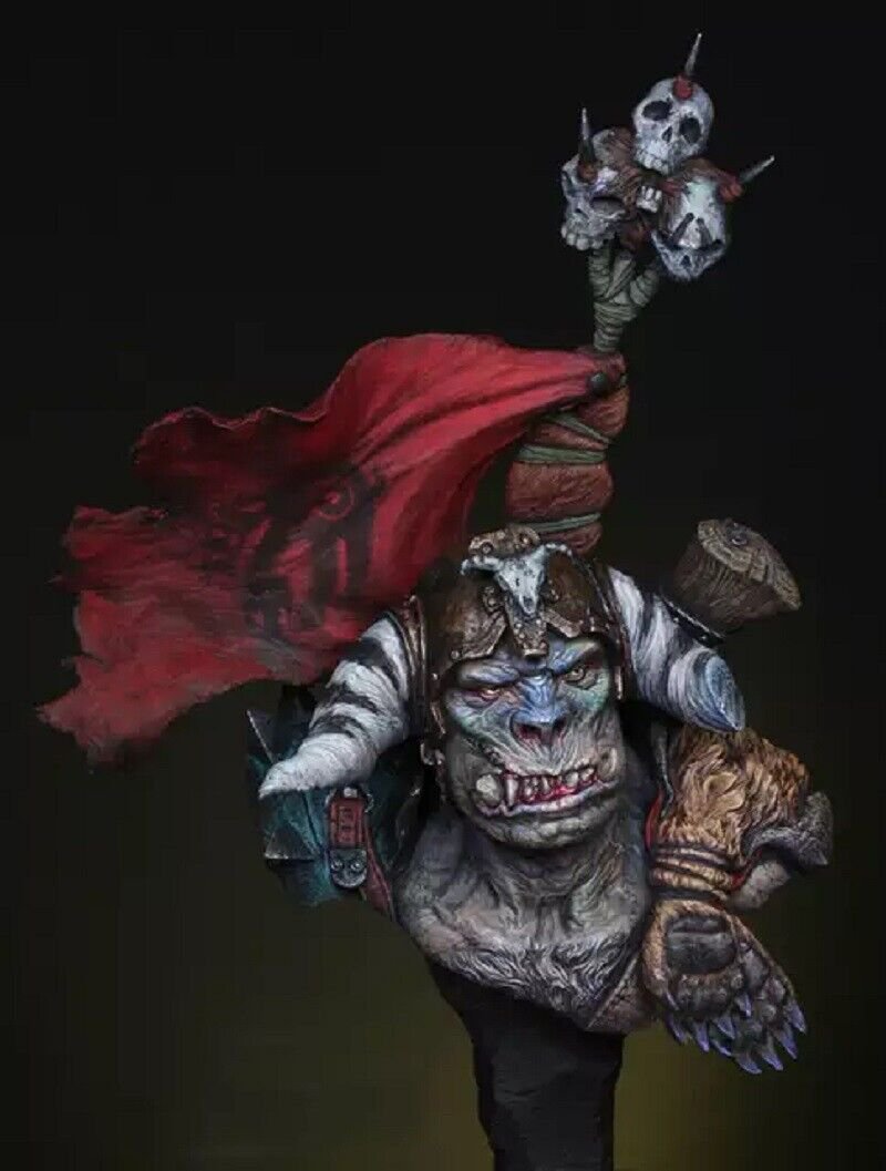 1/10 BUST Resin Figure Model Kit Orc Northern Tribe Warcraft Unpainted Unassambl