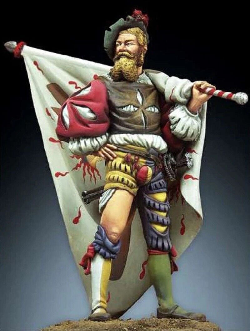 1/24 75mm Resin Figure Model Kit Renaissance German Mercenary Unpainted Unassamb