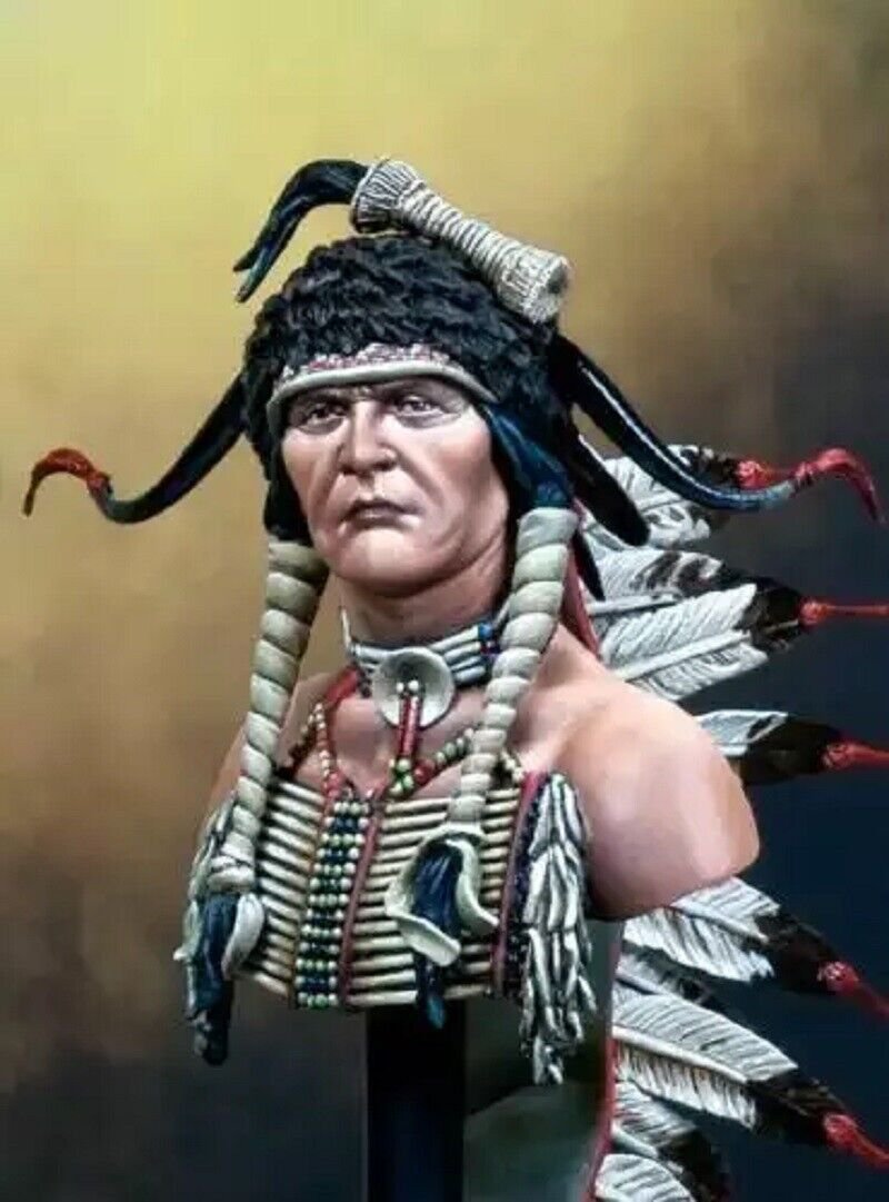 1/10 BUST Resin Figure Model Kit Native American Indian Hunter Unpainted Unassam
