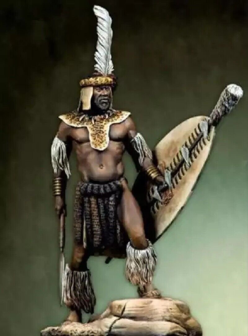 1/24 Resin Figure Model Kit African Warrior Barbarian Unpainted Unassambled