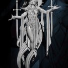 1/24 Resin Figure Model Kit Sexy Girl Goddess Witch Fantasy Unpainted Unassemble