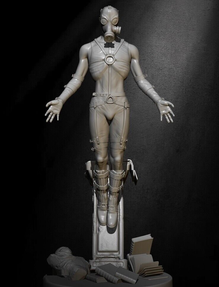 1/24 Resin Figure Model Kit Warrior Library Geek Unpainted Unassambled