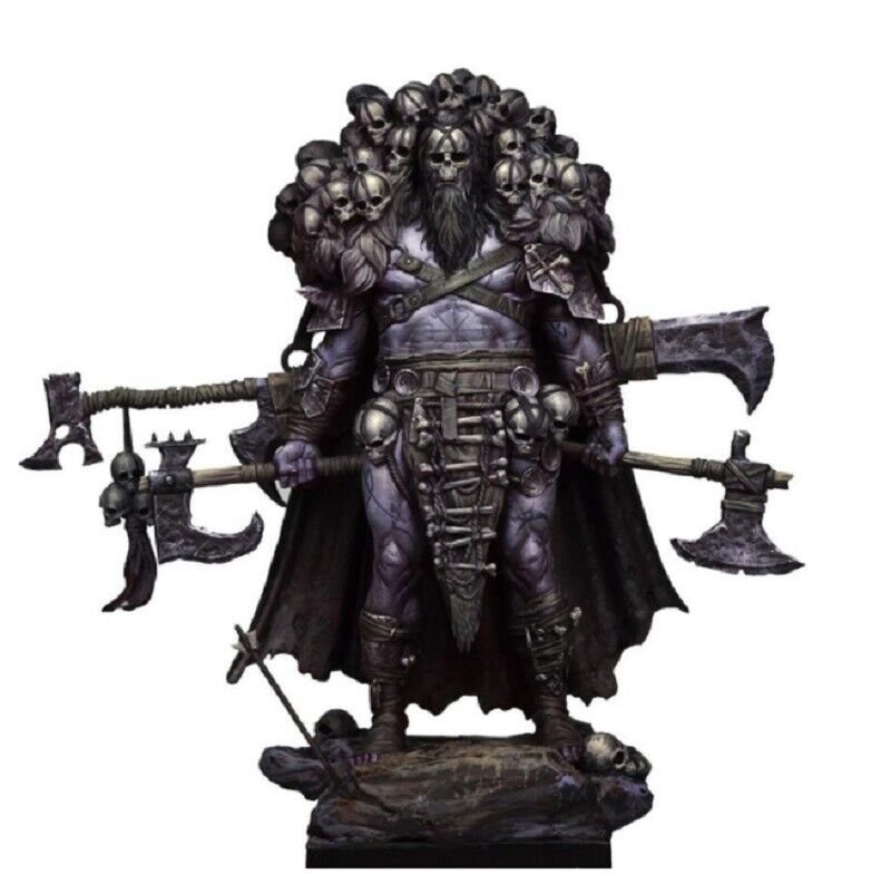 1/24 Resin Figure Model Kit Warrior Demon Head Hunter Unpainted Unassambled