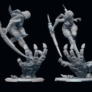 1/24 75mm Resin Figure Model Kit Sexy Girl Female Butterfly CyberPunk Unpainted