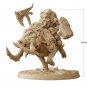 56mm Resin Figure Model Kit Dwarf Warrior Boar Rider Unpainted Unassambled