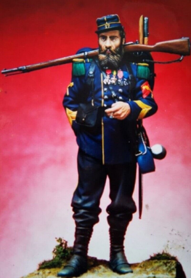1/20 90mm Resin Figure Model Kit Warrior 17th Btn Chasseurs Unpainted Unassamble