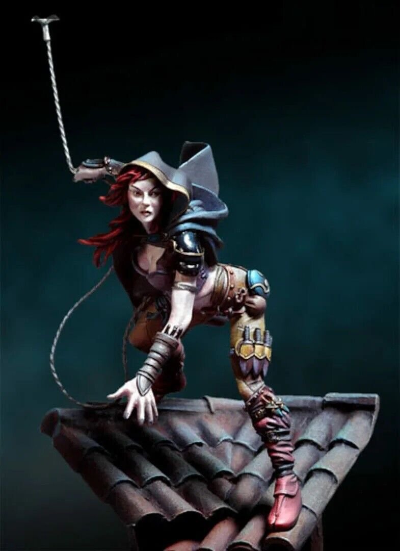 1/24 75mm Resin Figure Model Kit Sexy Girl Female Assassin Ninja Unpainted