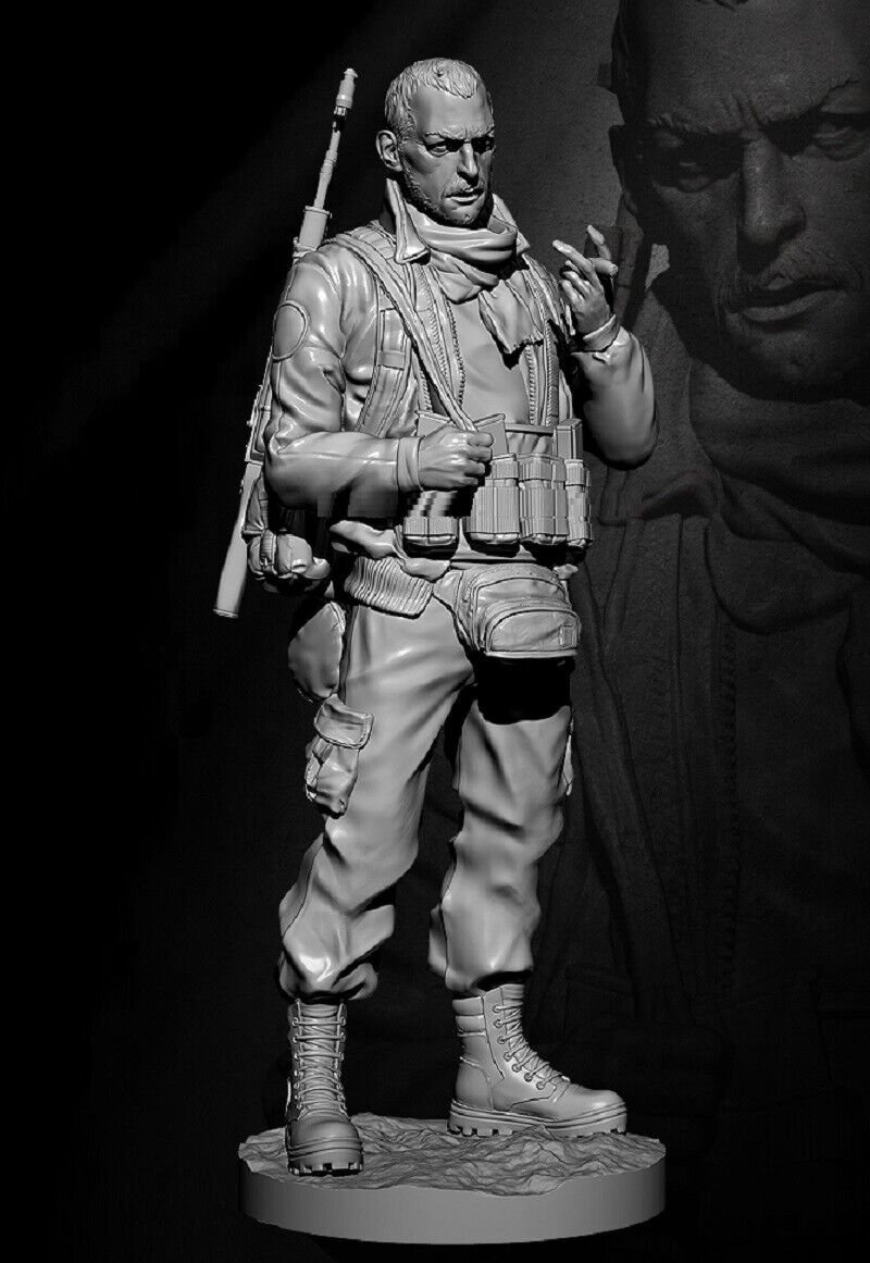 1/24 75mm Resin Figure Model Kit Soldier Mercenary Shooter Unpainted Unassambled