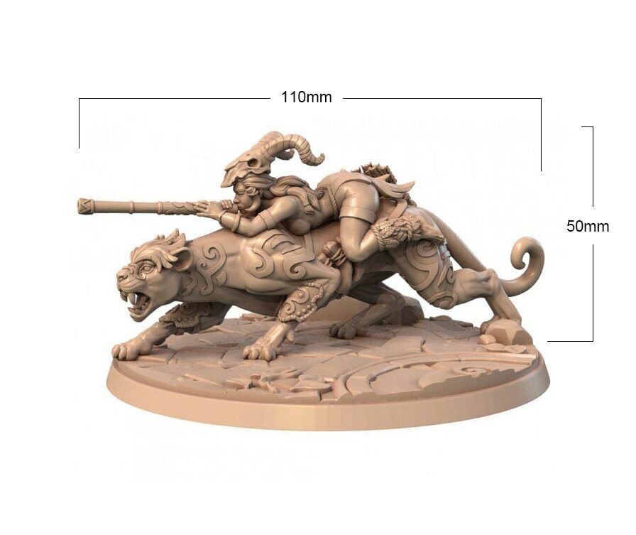 50x110mm Resin Figure Model Kit Girl Warrior Amazon Unpainted Unassambled