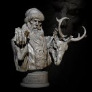 55mm BUST Resin Figure Model Kit Angry Bad Santa Fantasy Unpainted Unassambled