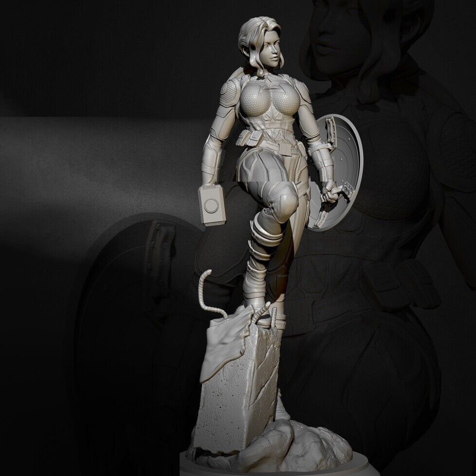 1/24 Resin Figure Model Kit Sexy Girl SuperHero SuperGirl Fantasy Unpainted