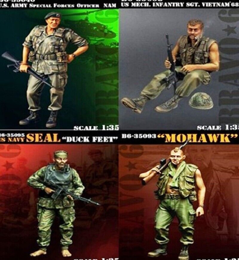 1/35 Resin Figure Model Kit USMC US Marines Vietnam War Unpainted Unassambled