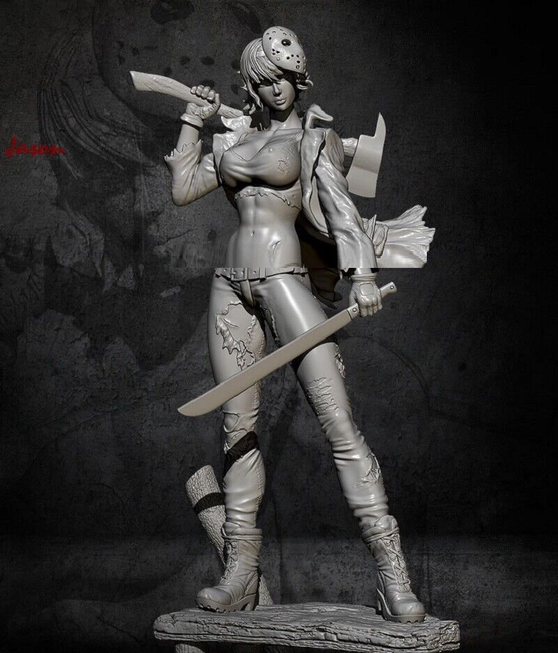 1/24 Resin Figure Model Kit Sexy Girl Female Jason Woman Unpainted Unassambled