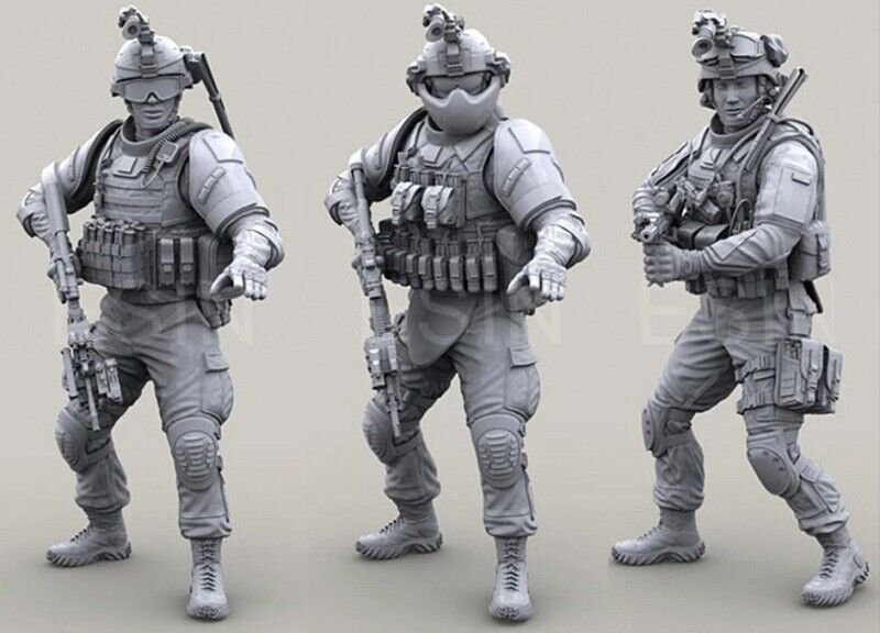 1/35 Resin Figure Model Kit Modern US Soldiers Infantry Unpainted Unassambled