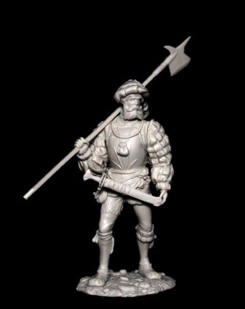 1/24 Resin Figure Model Kit German Medieval Infantryman Pikener Unpainted