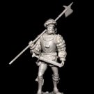 1/24 Resin Figure Model Kit German Medieval Infantryman Pikener Unpainted