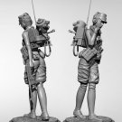 1/24 Resin Figure Model Kit Sexy Girl Signal Operator WWII Fantasy Unpainted