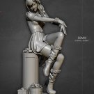 50mm Resin Figure Model Kit Modern Sexy Girl Christmas Photoshoot Unpainted