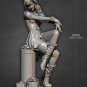 50mm Resin Figure Model Kit Modern Sexy Girl Christmas Photoshoot Unpainted