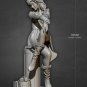 50mm Resin Figure Model Kit Modern Sexy Girl Christmas Photoshoot Unpainted