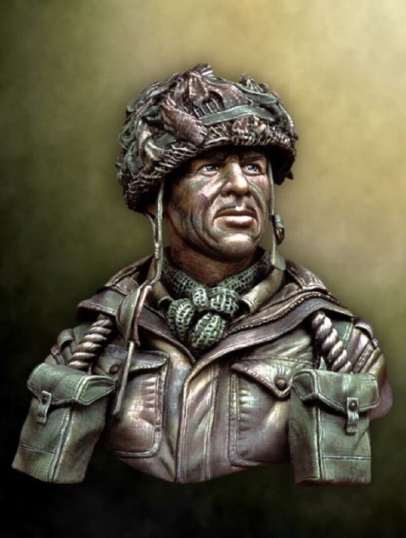 1/10 BUST Resin Figure Model Kit British Soldier Paratrooper Unpainted Unassambl