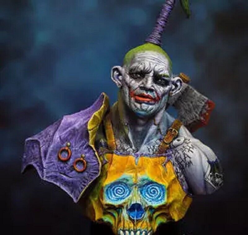 1/9 BUST Resin Figure Model Kit Crazy &ETH;&iexcl;lown Robber Unpainted Unassambled