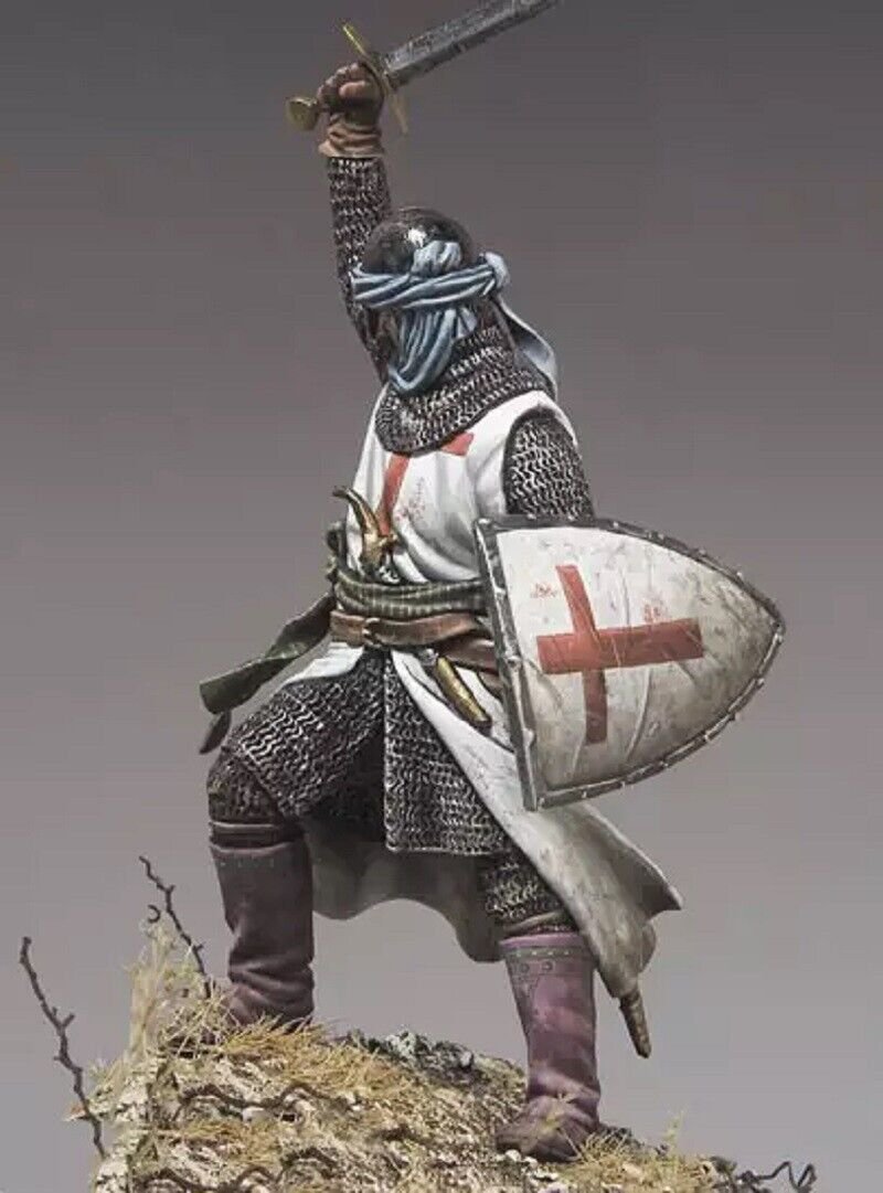 1/32 Resin Figure Model Kit Warrior European Knight Templar Unpainted Unassamble