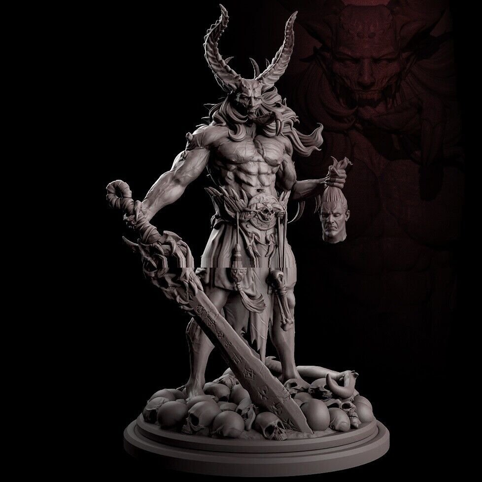 1/24 75mm Resin Figure Model Kit Warrior Demon Devil Unpainted Unassambled