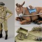 1/35 Resin Figure Model Kit British Soldier and Donkey WWII Unpainted Unassamble