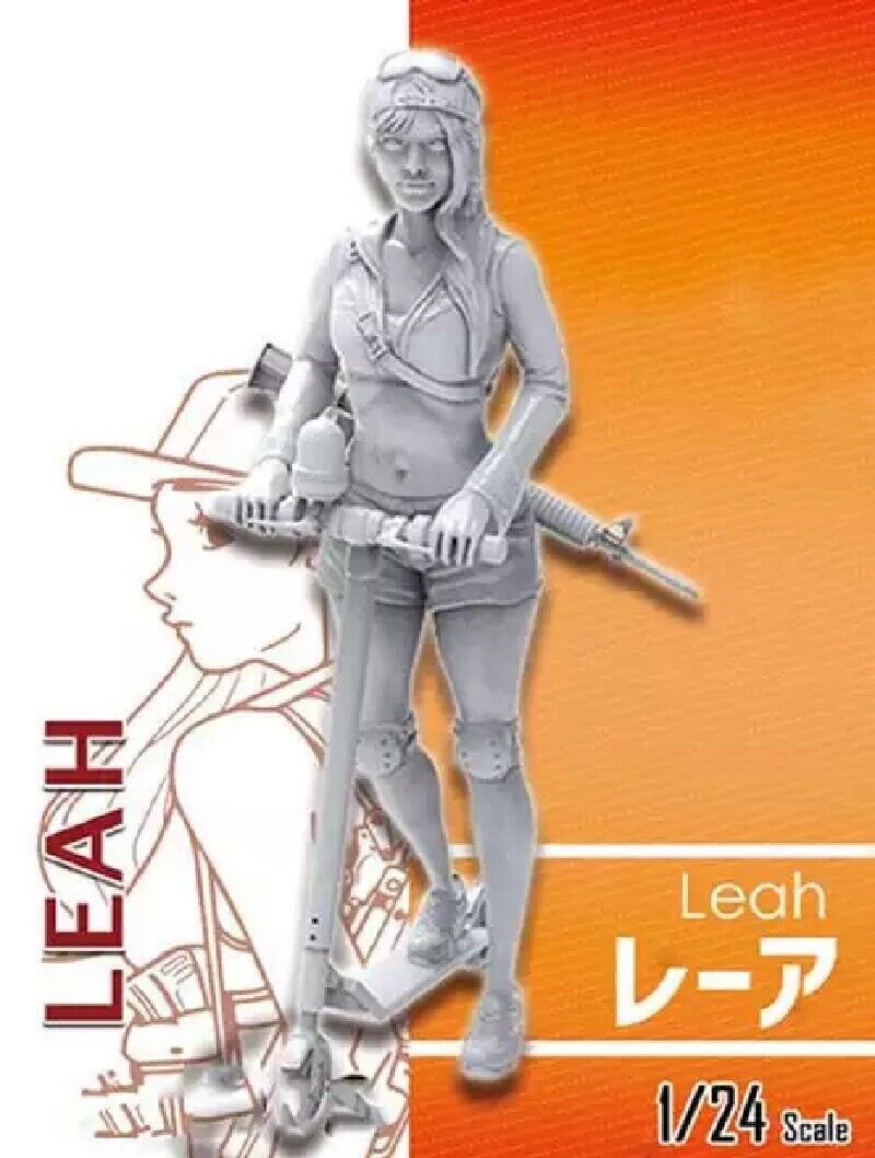 1/24 Resin Figure Model Kit Sexy Girl Graffiti Parcours Unassambled Unpainted J7
