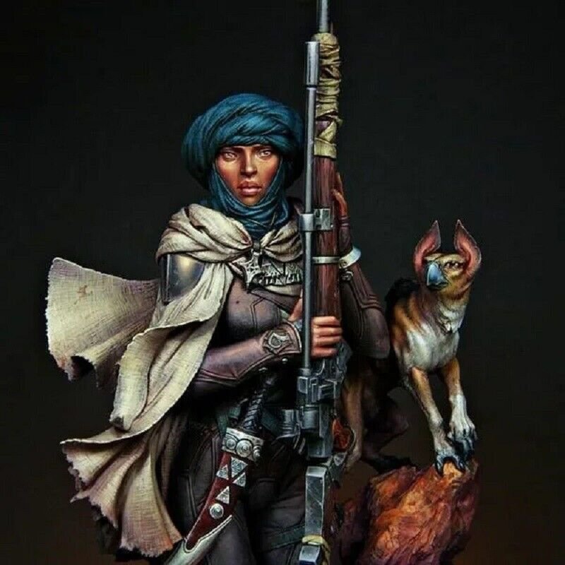 1/10 BUST Resin Figure Model Kit Sexy Girl Desert Sniper Post Apocalypse Unpaint