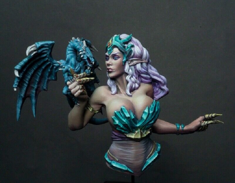1/10 BUST Resin Figure Model Kit Sexy Girl Female Mother of Dragons Unpainted