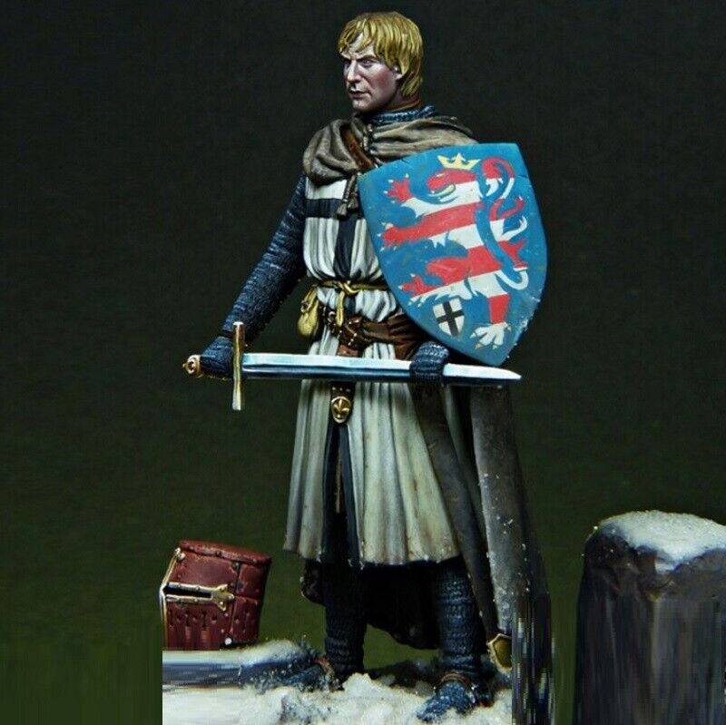 1/24 Resin Figure Model Kit Warrior Teutonic Warrior Unpainted Unassambled