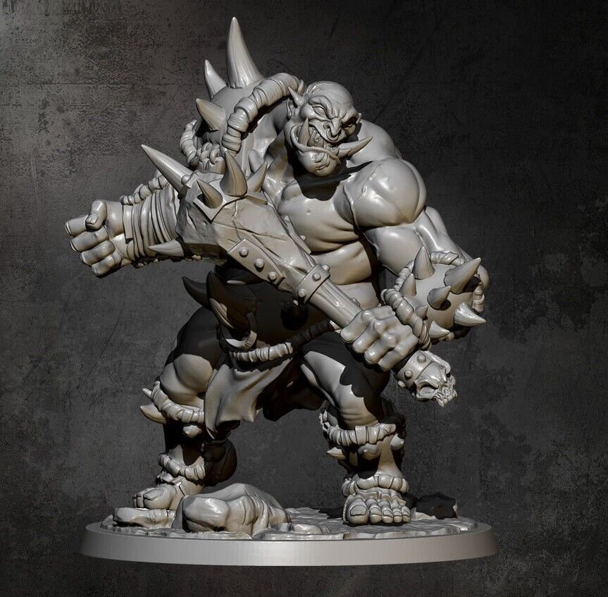 45mm Resin Figure Model Kit Orc Warrior Unpainted Unassambled