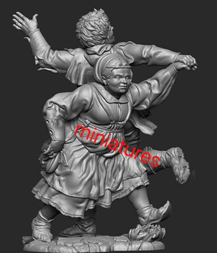 1/32 Resin Figure Model Kit Medieval Actors Unpainted Unassambled