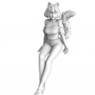 1/24 Resin Figure Model Kit Sexy Girl Female Squirrel Bun Unpainted Unassambled