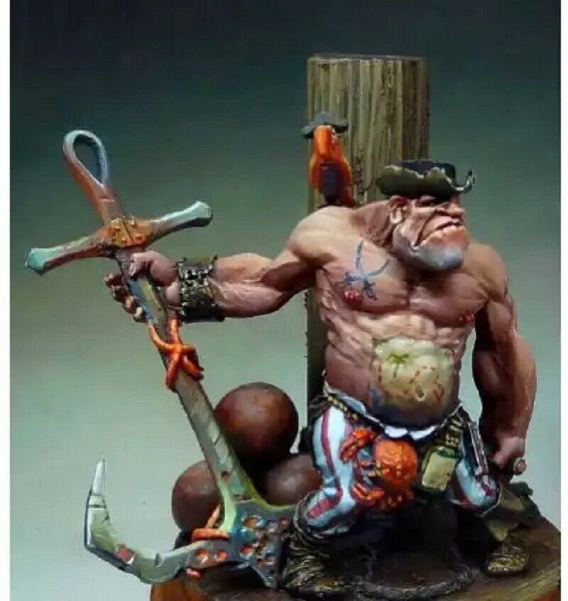 1/32 54mm Resin Figure Model Kit Sea Pirate Treasure Hunter Unpainted Unassamble