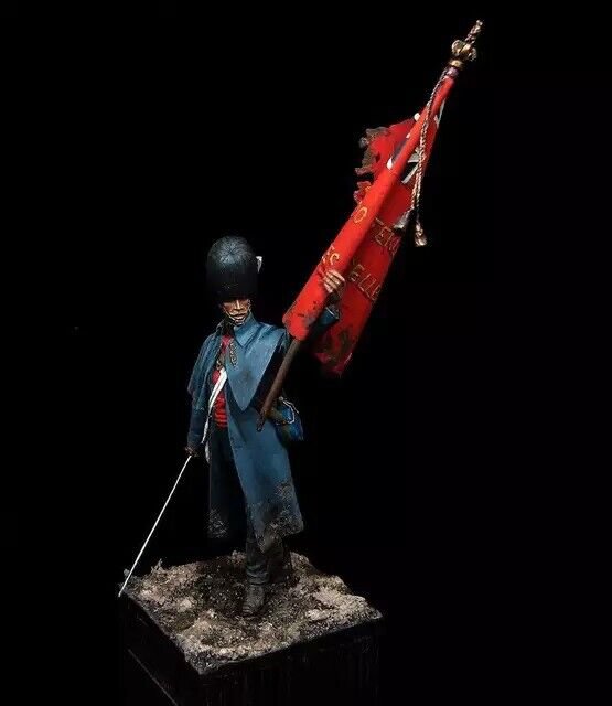 1/32 Resin Figure Model Kit Napoleonic Wars Flag Bearer Unpainted Unassambled