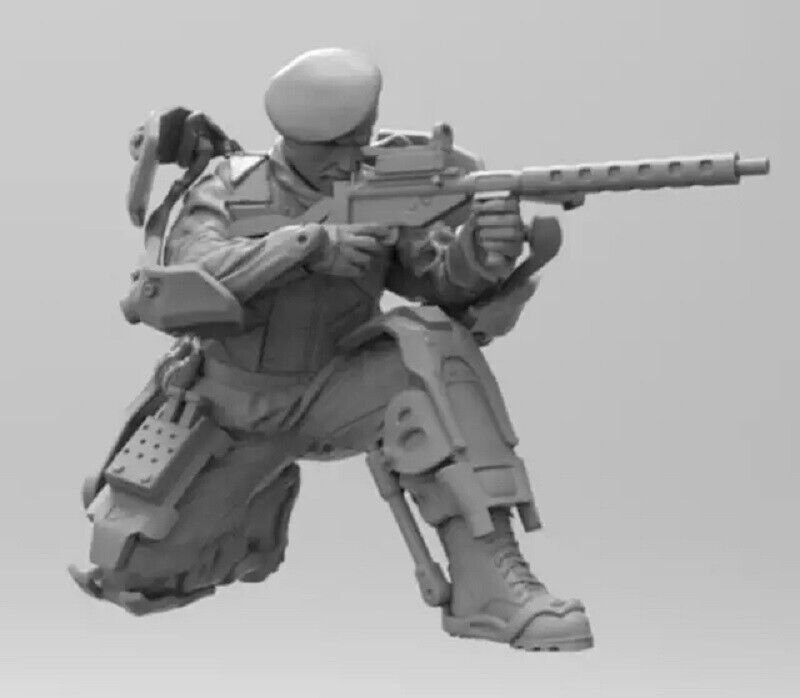 1/35 Resin Figure Model Kit US Soldier Wolfenstein Fantasy WWII Unpainted