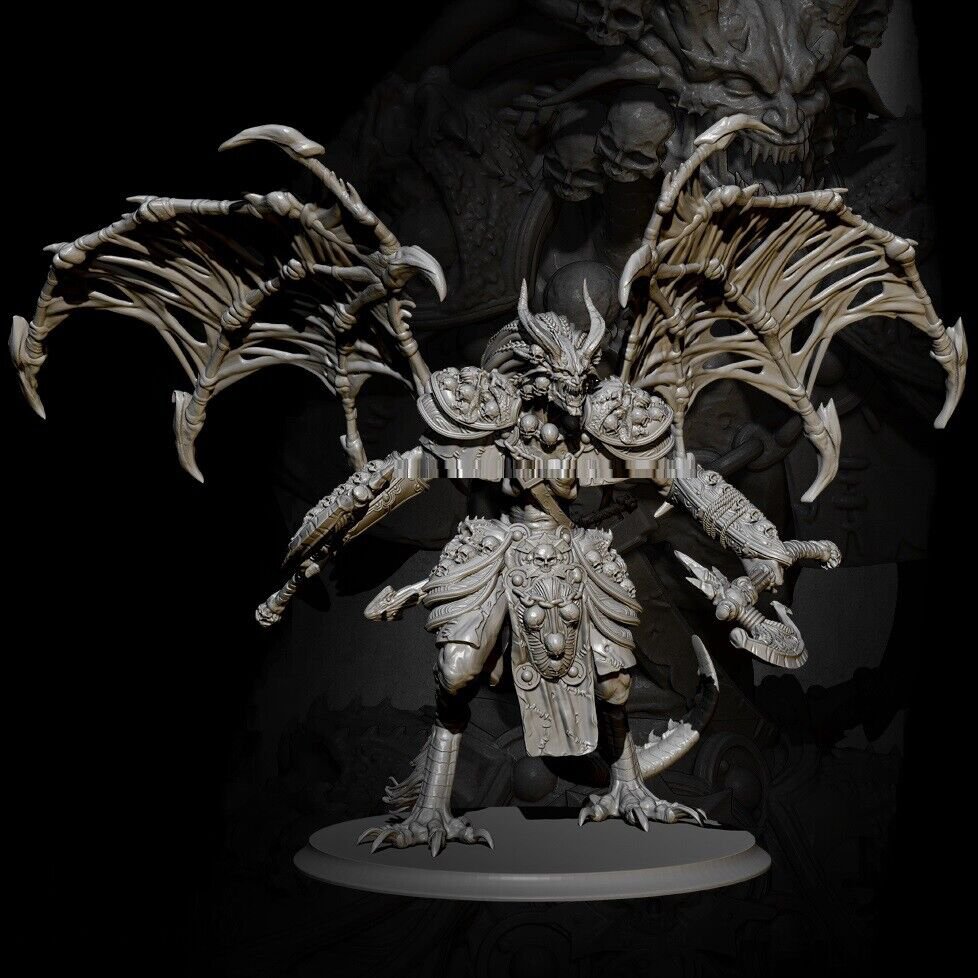1/24 75mm Resin Figure Model Kit Warrior Devil Demon Unpainted Unassambled