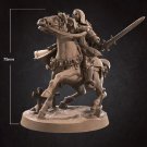 75mm Resin Figure Model Kit Warrior Girl Rider Unpainted Unassambled
