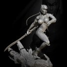 80mm Resin Figure Model Kit Sexy Girl Overlord SuperHero Unpainted Unassambled
