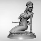 1/18 Resin Figure Model Kit Sexy Girl German Officer WWII Unpainted Unassambled