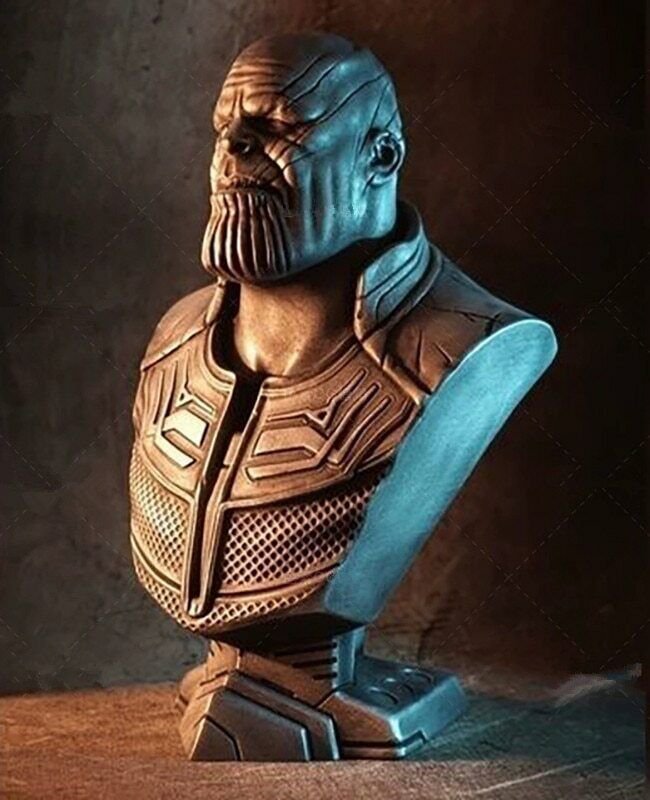 90mm BUST Resin Figure Model Kit SuperHero Thanos Warrior Unpainted Unassambled